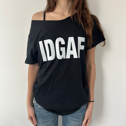 Idgaf Off The Shoulder Top