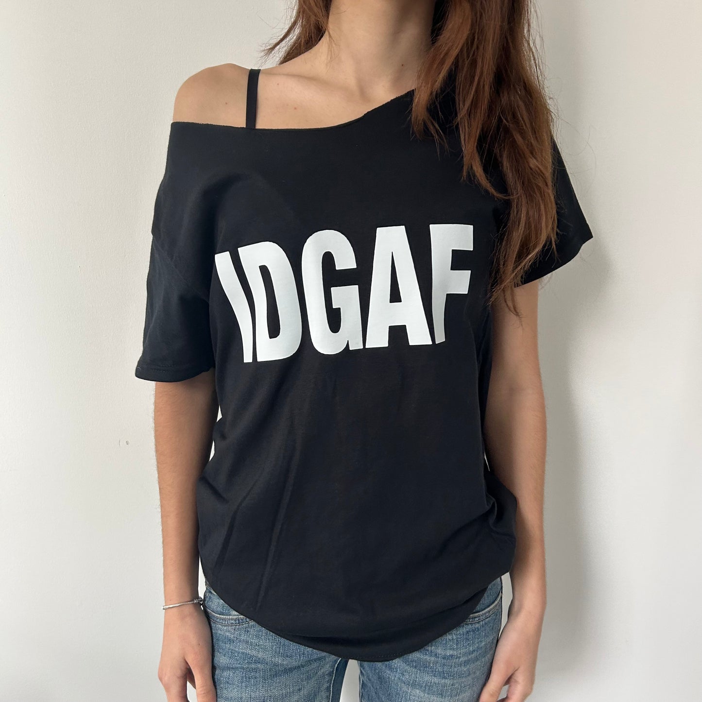 Idgaf Off The Shoulder Top